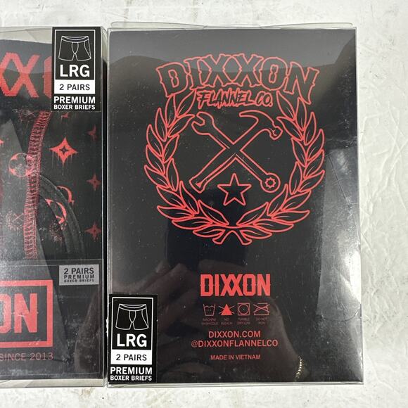 NIB Dixxon Flannel Company Men’s Large Premium Boxer Briefs Assorted 4 Pairs - Picture 3 of 3